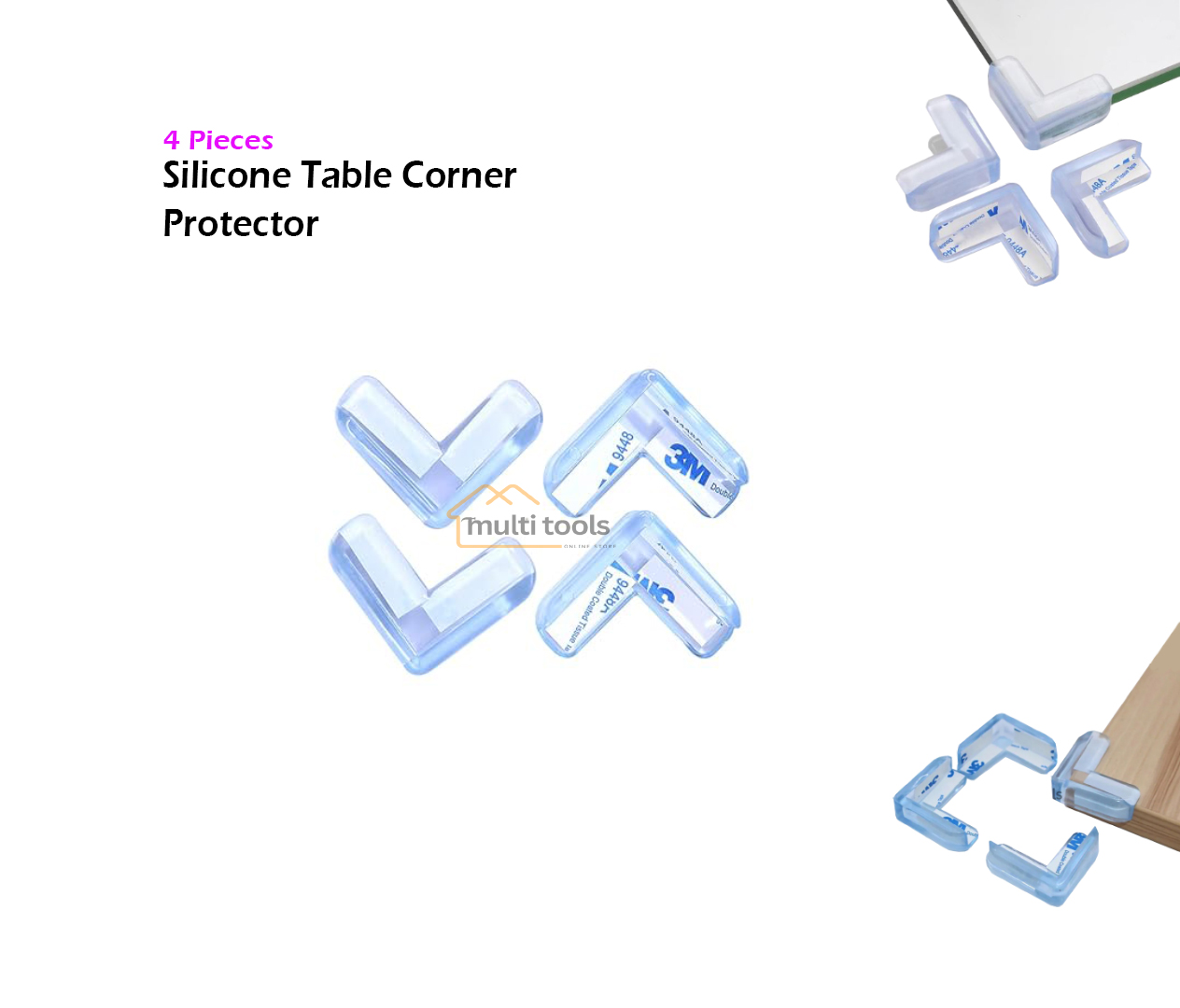 4 Pecs Silicone Table Corner Protector